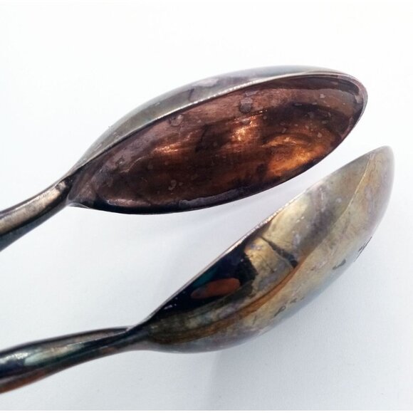 Salad Serving Tongs Silver Plated Metal Vintage 10 In Unbranded Kitchen Utensils - Picture 16 of 16